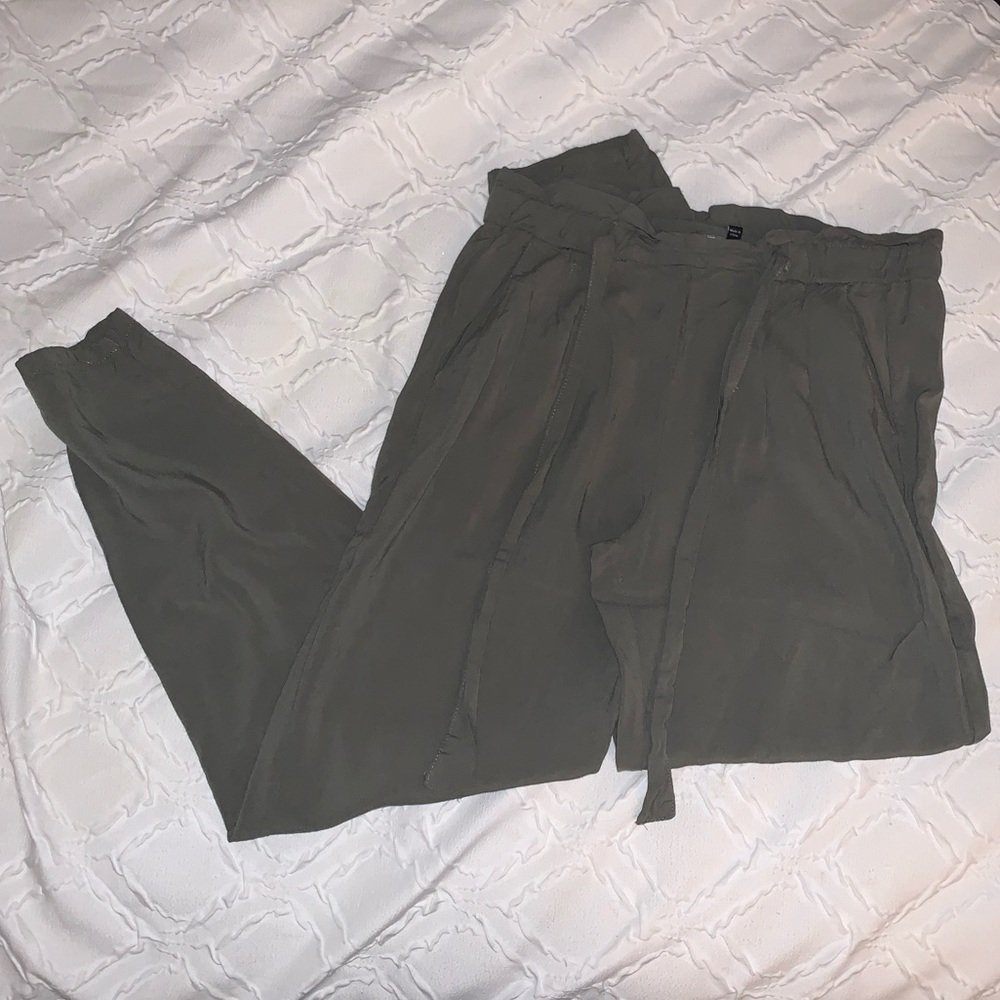 High waisted paper bag pants - Picture 3 of 6